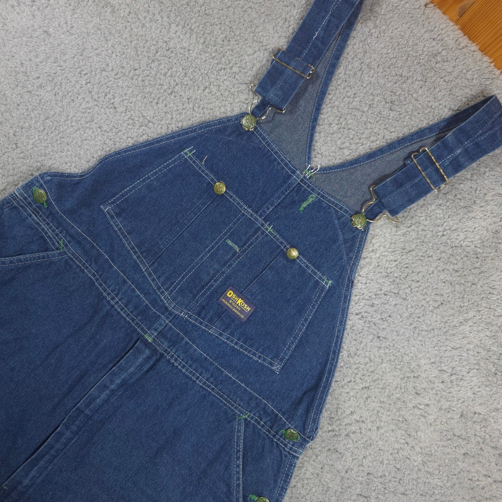 OshKosh B'Gosh Vestbak Overalls Denim Union Made Sanforized USA 50s 60s 38/29